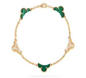Diamanten Klee Armband Tenniskette Armband vier Blütenblumenarmband Designer für Frauen -Herren Armbänder 18 Goldplatte Silber L5205521