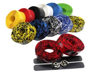 Microfiber Road Cykelstyrning Tejp Hållbar Bekväm cykling Race Bicycle Styrbar Grips Tejp 2 Bar Plugs Belt Rands6484663