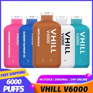 Original privat dubbelfärg Mögel Vhill v6000 Vapes Disponible Puff 6000 8000 Puffs 15 ml Förfyllda vagnar Elfbar Vaper E Cigarett Puff Shisha Bar vs Dragbar Drag Bar