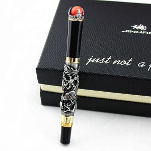 Pennor Jinhao Luxury Pen Dragon Fountain Pens High Quality Pluma Stylo Plume Caneta Tinteiro Pluma Fuentetitanium Dolma Kalem Tips