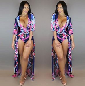 2017 Women Split Beach Bohemia Long Dresses Half Sleeve Vneck Bodysuit Casual Dresses Waist Shorts Long Maxi Dresses Summer BOHO 3252829