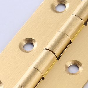 Brass Hinges w/screws 6 Holes Golden Decor Cabinet 1.5/2/2.5/3/3.5 inch Door/Furniture Wood Jewelry Box Wine Case Cabinet