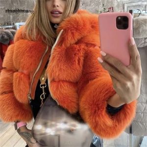 Women's Fur Faux Casual White Black Fluffy Fall Winter Coat Jacket Long Sleeve Cropped Puffer For Outwear 220919