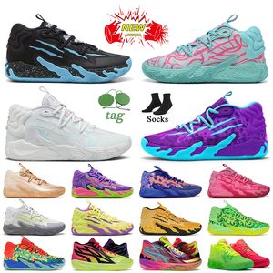 Lamelo Ball Shoes MB.03 Bluz Buzz Queen City 02 01 de uma asas Toxic Guttermelo Porsche Pink Chino Hills Iridescent Rick Morty Tênis de basquete