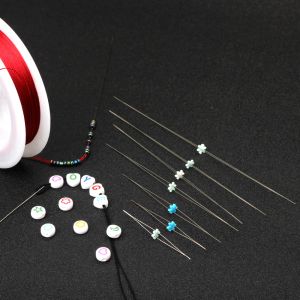 10Pcs 45/55/75/100/115/125/139MM Middle Hole Open Big Eye Beading Needles DIY Handmade Necklace Pins For Jewelry Making Tools