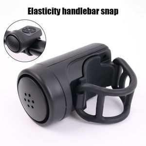 Bicycle Electric Horn USB Rechargeable Bicycle Cycling Bell Speaker Ring Bike Accessories Black ABS Loud Handlebar Alarm Ring