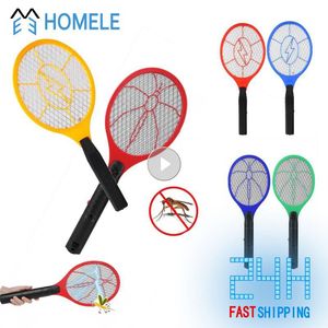 Batterityp Fly Swatter Three Layer Safety Net Fly Fruit Insect Swatter Flyswatter utan Battery Electric Mosquito Swatter