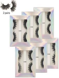 ePacket new Whole lashes packaging box cheap 3d mink eyelashes 2 pairs private label custom eyelash 6666954102