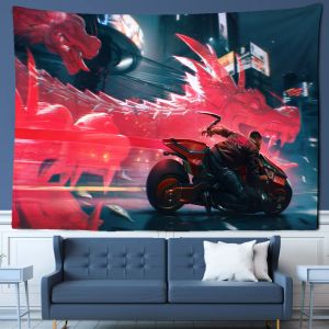 Cyberpunk Future Steam City Home Decor Wall Art Wall Hanging Psychedelic Galaxy Hippie Retro Anime Tapestry Background Ceiling