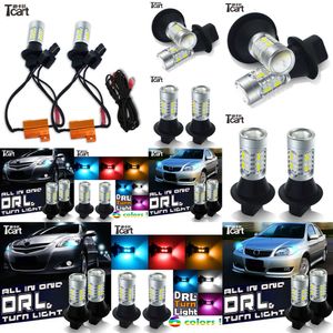 TCAR LED LUZES T20 7440 WY21W DRL PARA MAZDA 6 ATENZA DIA DIA RUNCIMENTO SINAIS DE TRANHA FRONTAL DE ONE em um carro Acessórios