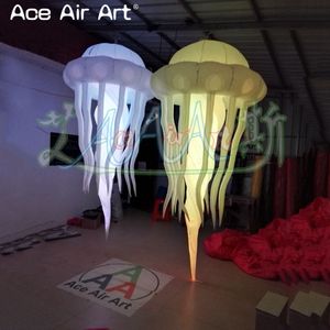 6mh (20ft) Giant Ceilling Decorazione per festa sospesa Bellissima illuminazione Sfliring Jellyfish for Night Club Feste Veni con Air Blower