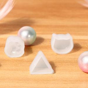 DIY Silicone Mini Earrings Cube Mold Cat Paw Bracelet Earring Necklace Pendants Handmade Mirror Resin Making Jewelry Molds