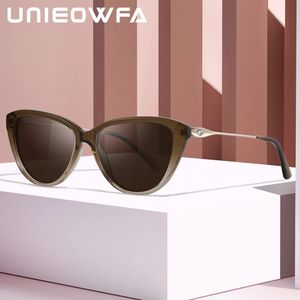 Acetate Cat Eye Rezept Sonnenbrille Frauen polarisierte hohe Myopie Optische Sonnenbrille weibliche multifokale Progressive 240410