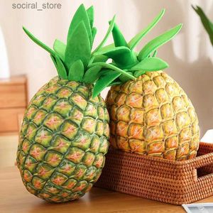 Fyllda plyschdjur Hot Fruit Pineapple Plush Toy fylld mjuk livsliknande växt Sovande kuddkudde dockleksaker för barn flickor hem dekoration l411