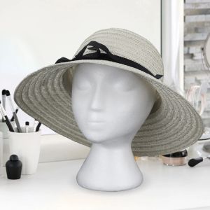 Mancofoam Mannequin Head Model Hat Stand Stand Black 48,5 cm Accessori per circonferenza della testa 12,6 pollici basi stabilite alti fai -da -te