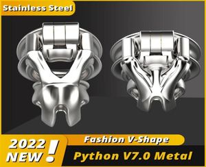 2022 316ステンレス鋼Python v7.0 3Dプリント男性デバイスコブラコックマンバケージペニスリング大人のセックスおもちゃ2396991