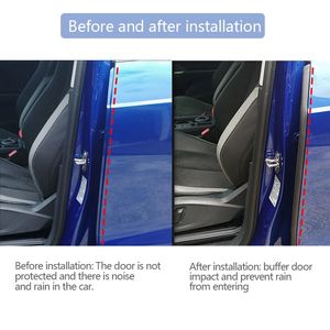 2pc Car B Pillar Rubber Seal Strip Anti-Noise Dustproof Front Door Edge Sealing Strips Guard Sealant Auto Styling Protector