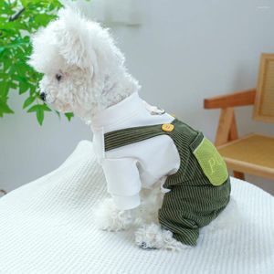 犬のアパレル犬/猫の服コーデュロイボクサーショーツかわいいベイビービブパンツペット子犬服の冬