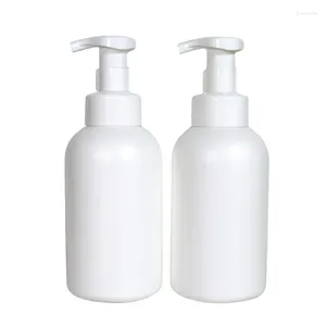 Garrafas de armazenamento Dispensador de sabão de espuma de mousse vazia Branco de 500 ml de desinfetante para manuseio de manuseio de mão de lavagem corporal Bomba de limpeza facial recarregável