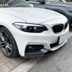 Carro Front Front Bumper Spoiler Lip Kit Bumper Difusor Guard para BMW 2 Série F22/F23 M235I M240I M-SPORT 2014-2021 Tuning Black