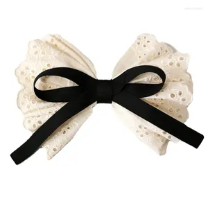 Haarklammern Hollowout Bowknot Clip süßes Ballett Multi -Layer -Haarschlüssel -Mädchen Werkzeug für dünne französische Barrettes Y1UA