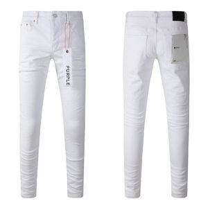 Jeans White jeans maschi maschi maschi di moda pantaloni in denim magro