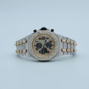 Luxury che guarda completamente orologio ghiacciato per uomo donna top artigianato orologio di diamanti mosang unici e costosi per il lussuoso hip hop lussuoso 28398