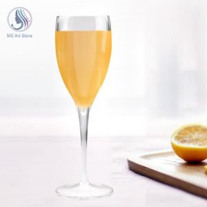 1Pcs Wine Glasses Party White Champagne Goblet Acrylic Cocktail Flutes Cup Goblet Plastic Beer Whiskey Cups