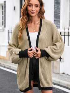 Women's Knits Shoulder Length Sleeved Loose Cardigan For 2024 Autumn/winter Versatile Trend Knitted Sweater Jacket