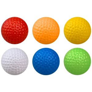 2Pcs Portable Solid Color Easy to Carry Training Practice Golf Sports Elastic Balls Golf Balls for Pre-game Warm Ups