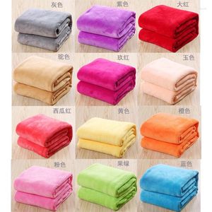 Blankets 70x100cm Blanket Swaddling Coral Fleece Single Thick Warm Student Office Winter Cover Leg Nap