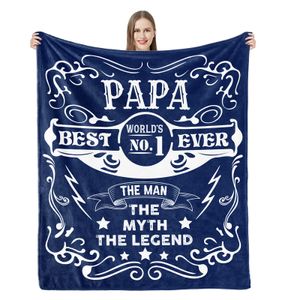 Папа одеяло лучший папа, бросает одеяло мягкое тепло для отца папа папа паппи дедушка подарка для мужчин на день рождения на день рождения Рождество