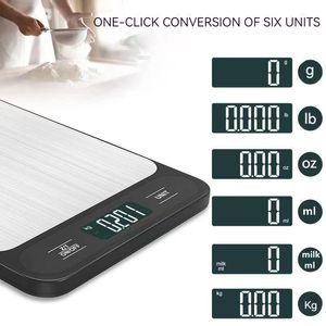 10 kg de cozinha digital escala de cozinha escalas de peso de grama LCD Exibição digital Tabela eletrônica Escala de dieta saudável dieta pessoal Escala de alimentos