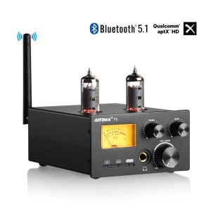 Amplificadores Aiyima HiFi T5 Amplificador de áudio Bluetooth QCC3034 NE5532 Amplificador de estéreo APTXHD para phonogra de phono phonógrafo pré -amplificador 160wx2