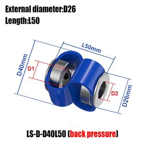 MHCN 2PCS LS-D D40L50 Podwójna pętla sprzęgła wewnętrzna Otwór 5 mm-14mm 8 Czcionki Encoder CNC Wał silnikowy Elastyczny łącznik ze stopu aluminium