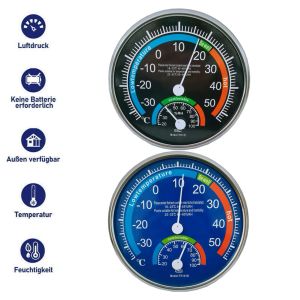 Thermometer Hygrometer Thermoanaloges Luftfeuchtigkeit Wang Analog Innen im Freien im Freien Thermometer Hygrometer -Feuchtigkeitsanzeige