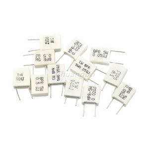 10/PCS BPR56 5W Неиндуктивная керамическая резистентность цемента 0,01R 0,015 0,022 0,025 0,02 0,033 0,047 100ohm 0,1 0,2 0,25 0,5 1K 10K