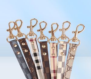 Fashion Designer Dog Collars Leashes Set Soft Adjustable Printed Leather Classic Pet Collar Leash Sets for Small Dogs Outdoor Dura6060453