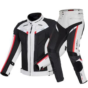 Ghost Racing Jacket Motorcykel Waterproof Moto Motocross Motorcykel Ridningskläder Skydd Gear Chaqueta Black 240402