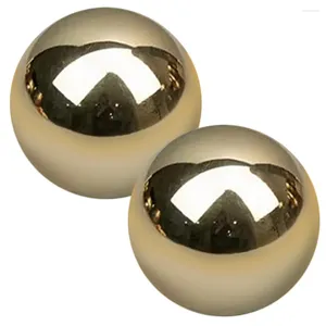 Storage Bags 2 Pcs Massage Ball Brass Exercise Portable Massager Chinese Baoding Balls Small Smooth
