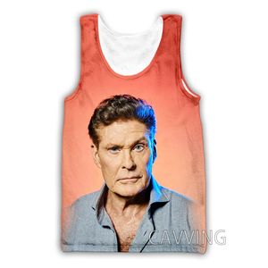 Caving 3D Printed David Hasselhoff Tanktops Harajuku Weste Unterhemd Shirts Streetwear für Männer/Frauen v02