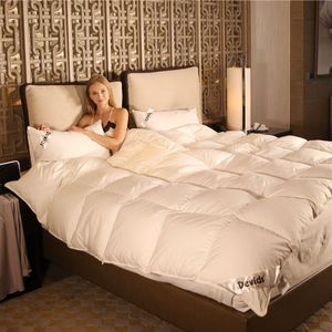 Hotel luksusowa kołdra biała kołdra bardzo ciepła zimowa kołdra na kołdrę ciepły zimowy koc para łóżko kołdra domek tkaniny