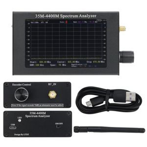 4.3Inch LCD-skärmspektrumanalysator med antennfrekvensanalysator 35M-4400MHz Tester handhållen Signal Microcontroller Metal