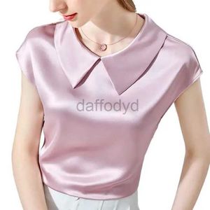 Camicette da donna camicie camisas de mujer camicia di seta di ghiaccio elegante più dimensioni top di seta artificiale acetato bmogetto bambola da bambola bianca camicetta femminile 240411