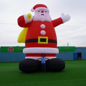 10mh (33 piedi) con nave senza soffiante Gigante personalizzata Babbo Natale gonfiabile Blow Up Father Christmas Old Man for Mall Promotion Decoration Toys