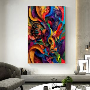 Contemporary Abstract Wall Art Canvas Print Poster Modern Colorful Bright Vibrant Picture for Living Room Home Decor Cuadros