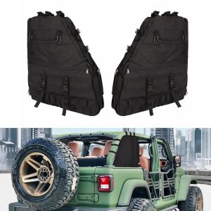 Jeep Wrangler için Rulo Çubuk Depolama Çantası Kafesi JK 4-Door 2007-2019 JL JKU Multip Pockets Organizatörleri Kargo Çantası Saddlebags Alet Çantaları