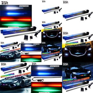TCART Auto Strip Parts for Golf 4 LED Knight Rider Lights RGB Color Wth Remote Control Car Accessories