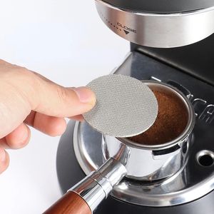 Kaffefilterplatta Värmebeständig nät Skärm Återanvändbar filter Skärm Kaffefyllning Puckskärm för espressomaskinstillbehör