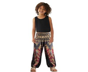 Summer 2020 Girls Boho Pants Children Loose Yoga Pants Hippy Harem Pants Kids Trousers Girls Leggings Casual Beach Wear LJ2008132888781